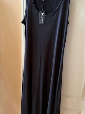 24Seven Sleeveless Black Scoop Neck Maxi Dress